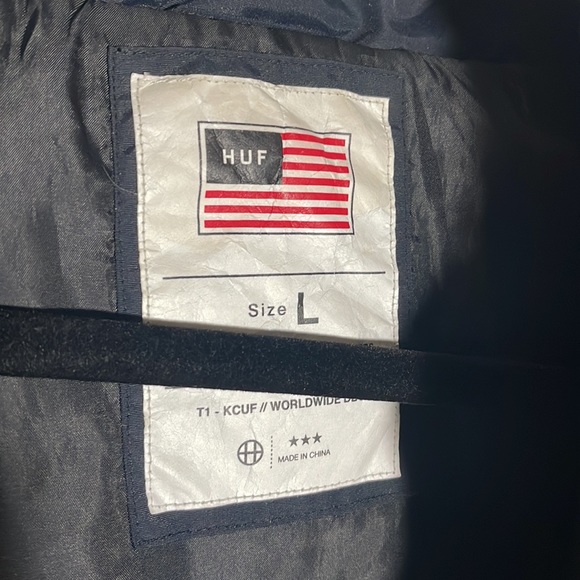 HUF Worldwide CAMO JACKET Convertible to Vest Mens size LARGE HTF - Picture 5 of 12